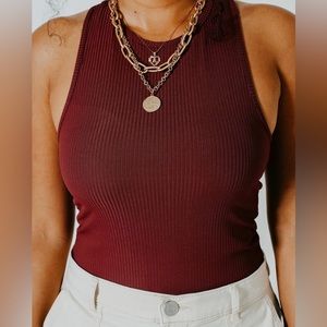 Sold out - Klassy Network Racerback Bramisuit Wine small